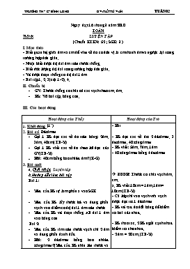 Giáo án Toán - Tiết 6: Luyện tập