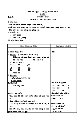 Giáo án Toán - Tiết 8: Luyện tập