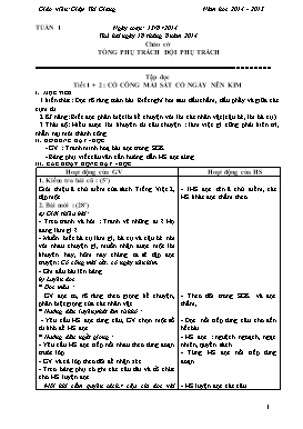 Giáo án tổng hợp lớp 2 - Tuần 1