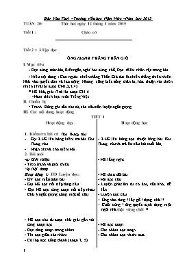 Giáo án tổng hợp lớp 2 - Tuần 20 năm 2015