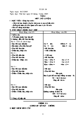 Giáo án tổng hợp lớp 2 - Tuần 30