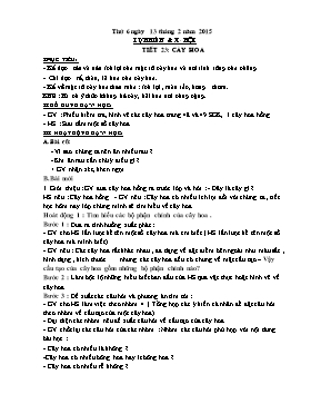 Giáo án Tự nhiên & xã hội 1 tiết 23: Cây hoa