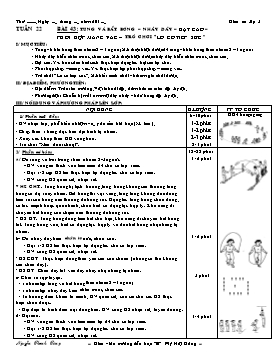 Giáo án môn Thể dục 5 - Bài 43: Tung và bắt bóng – nhảy dây – Bật cao – phới hợp mang vác – trò chơi “lò cò tiếp sức”