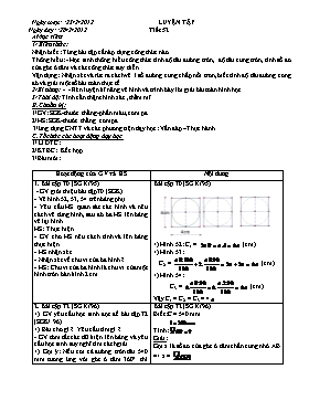 Giáo án môn Toán 6 năm 2012 - Tiết 52: Luyện tập