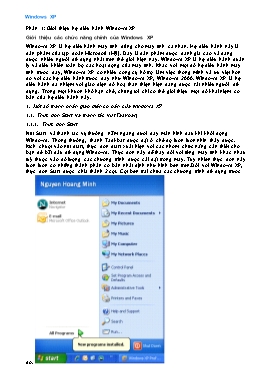 Tin học - Phần: Windows XP