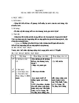 Giáo án Đạo đức 3 - Tiết 16 đến tiết 20