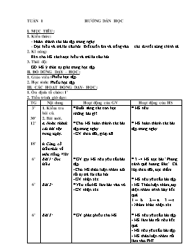 Giáo án Hướng dẫn học lớp 5 - Tiết 1 đến tiết 151
