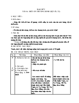 Giáo án môn học lớp 3 - Tuần 4