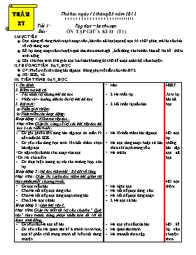 Giáo án môn học lớp 3 - Tuần dạy 27