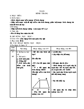 Giáo án Toán 5 - Hình thang