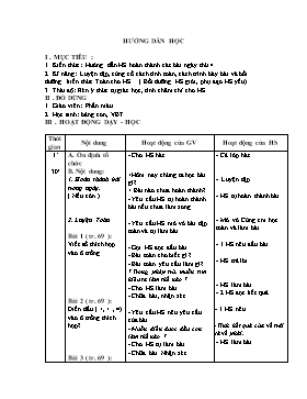 Hướng dẫn học môn Toán 2